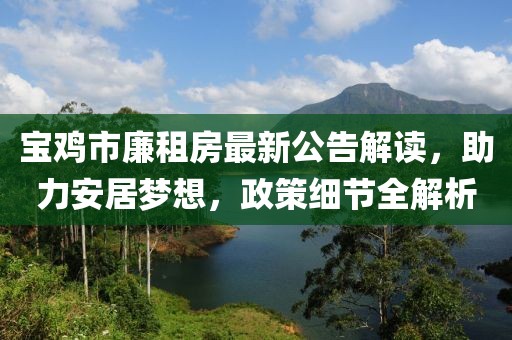 寶雞市廉租房最新公告解讀，助力安居夢(mèng)想，政策細(xì)節(jié)全解析