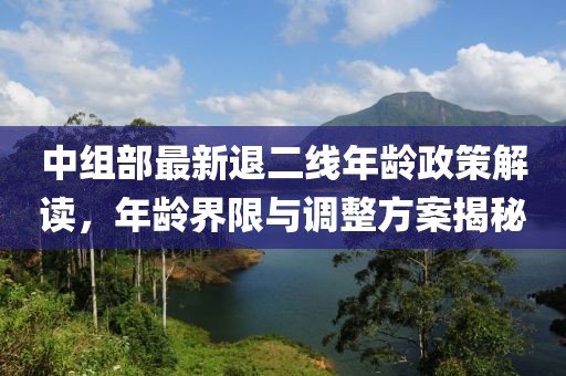 中組部最新退二線年齡政策解讀，年齡界限與調(diào)整方案揭秘