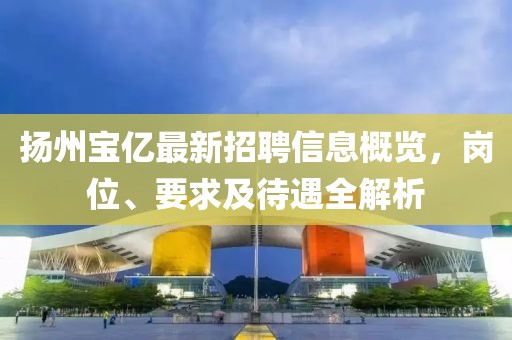 揚(yáng)州寶億最新招聘信息概覽，崗位、要求及待遇全解析