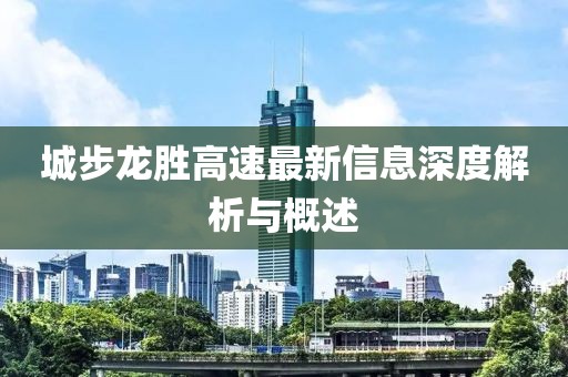 城步龍勝高速最新信息深度解析與概述