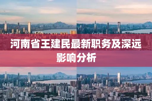 河南省王建民最新職務及深遠影響分析