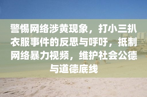 警惕網(wǎng)絡涉黃現(xiàn)象，打小三扒衣服事件的反思與呼吁，抵制網(wǎng)絡暴力視頻，維護社會公德與道德底線