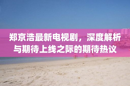 鄭京浩最新電視劇，深度解析與期待上線之際的期待熱議