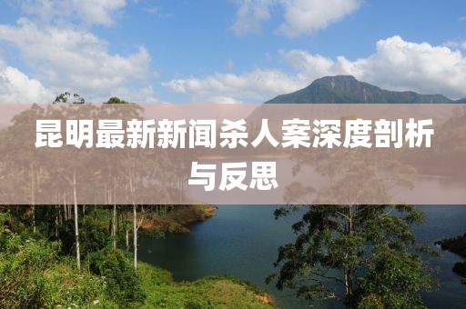 昆明最新新聞殺人案深度剖析與反思