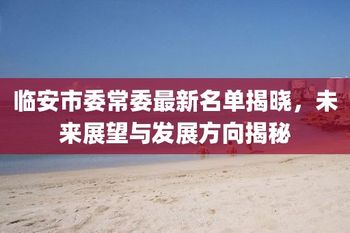 臨安市委常委最新名單揭曉，未來展望與發(fā)展方向揭秘