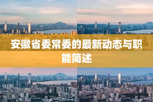 安徽省委常委的最新動態(tài)與職能簡述