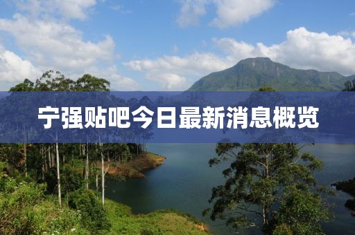 寧強(qiáng)貼吧今日最新消息概覽