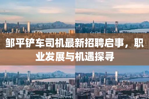 鄒平鏟車司機(jī)最新招聘啟事，職業(yè)發(fā)展與機(jī)遇探尋