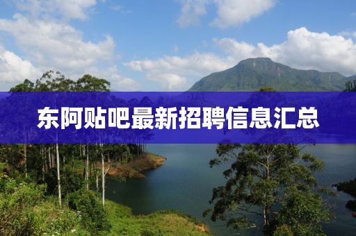 東阿貼吧最新招聘信息匯總