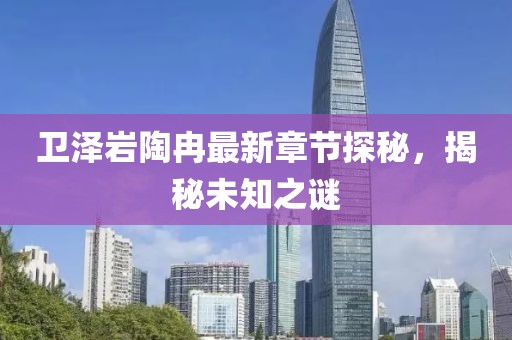 衛(wèi)澤巖陶冉最新章節(jié)探秘，揭秘未知之謎
