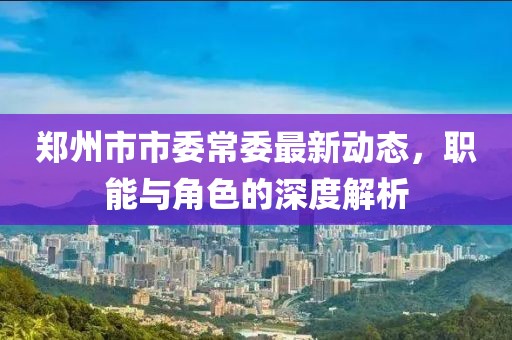鄭州市市委常委最新動態(tài)，職能與角色的深度解析